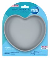 CANPOL BABIES silikona šķīvis ar piesūcekni, sirds, 6m+, 80/309_blu