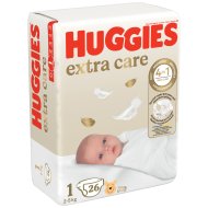 HUGGIES autiņbiksītes EXTRA CARE 1, 2-5kg, 26 gab., 2592021