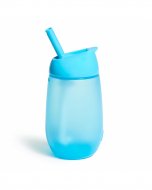 MUNCHKIN pudelīte ar salmiņu SIMPLE CLEAN, 237ml, blue, 12m+, 90018
