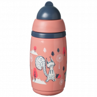 TOMMEE TIPPEE thermos-krūzīte INSULATED STRAW 266ml, 12m+, pink, 447825