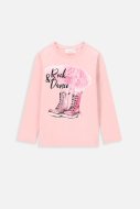COCCODRILLO t-krekls ar garām piedurknēm EVERYDAY GIRL A, rozā, WC4143103VGA-007-