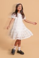 COCCODRILLO kleita ar īsam piedurknēm ELEGANT JUNIOR GIRL, ecru, WC4204EJG-003-