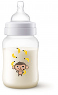 PHILIPS AVENT Pretkoliku pudelīte 260 ml, 1M+ Monkey