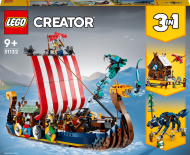 31132 LEGO® Creator Vikingu kuģis un Midgardas čūska