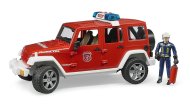 BRUDER 1:16 Jeep Wrangler ugunsdzēsības dienesta automašīna ar ugunsdzēsēju, 02528