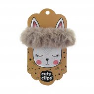 CUTY CLIPS matu gumija Fluffy Bunny, Nr. 16, CL0016
