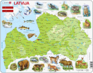 LARSEN puzzle Latvijas dabas karte, K46