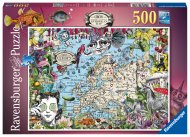 RAVENSBURGER puzle European Map Quirky Circus, 500gab., 16760