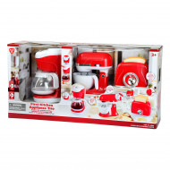 PLAYGO virtuves rīki sarkani(kafijas automāts, mikseris, tosteris), 38166