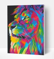 SPLAT PLANET pikseļu māksla - lauva 30x40 cm, SP45577
