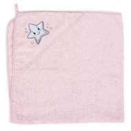CEBA BABY dvielis ar kapuci, Star Pink, 100x100, Ceba Baby, W-815-302-631