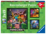 "RAVENSBURGER puzles ""Minecraft Biomes"", 3x49 gab., 5621"