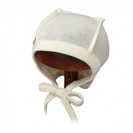 LORITA merino vilnas bērnu cepure ar apgrieztas šuves, ecru, 48 cm, 176