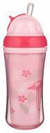 CANPOL BABIES sporta pudelīte ar silikona salmiņu Flamingo 260ml, 74/050