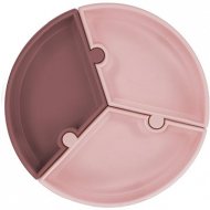 MINIKOIOI šķīvis ar piesūcekni PUZZLE, 6m+, Pinky Pink/Velvet Rose, 101050052