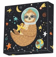 DOTZ BOX radošais komplekts - dimantu glezna sloth universe 22x22cm, 11NDBX018