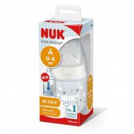 NUK First Choice+ polipropilēna pudele ar silikona knupīti 150ml, M, SK53