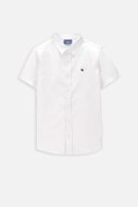 COCCODRILLO krekls ar garām piedurknēm ELEGANT JUNIOR BOY, balti, WC4136202EJB-001-