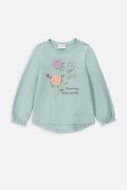 COCCODRILLO t-krekls ar garām piedurknēm GARDEN ENGLISH KIDS, piparmētru krāsa, WC4143101GEK-031-