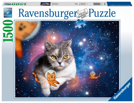 "RAVENSBURGER puzle ""Katz.fliegen ins Weltall"", 1500 gab., 17439" 17439