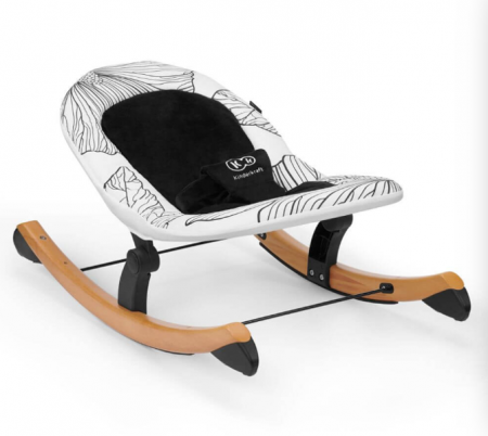KINDERKRAFT šūpuļkrēsls FINIO Black/White KKBFINOBLK0000