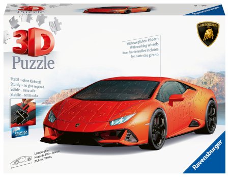 RAVENSBURGER 3D puzle Lamborghini Hurac?n EVO-Arancio, 108gab., 11571 