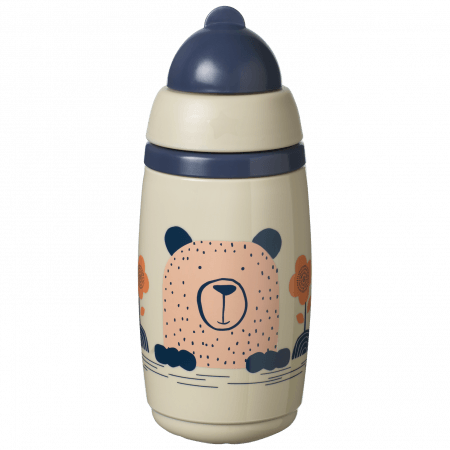 TOMMEE TIPPEE thermos-krūzīte INSULATED STRAW 266ml, 12m+, grey, 447824 447824