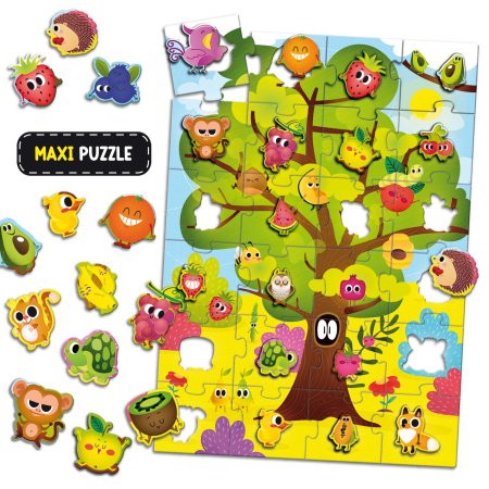 MONTESSORI puzle un izglītojoša spēle 2 in 1 FRUITS, 92260 
