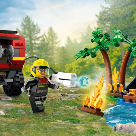 60412 LEGO® City 4x4 Ugunsdzēsēju Auto Ar Glābšanas Laivu 
