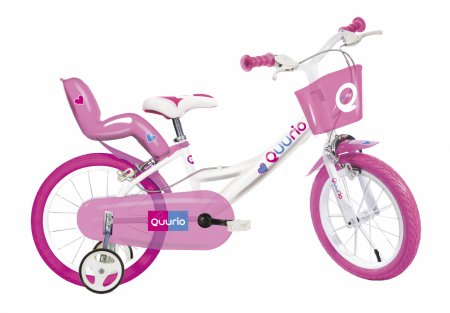 QURIO BIKE bērnu velosipēds, izmērs 16", rozā-balts, 164 RN 164 RN
