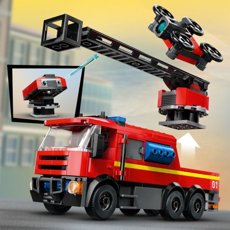 60414 LEGO® City Ugunsdzēsēju Depo Un Ugunsdzēsēju Auto 
