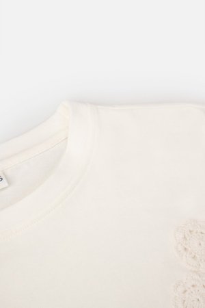 COCCODRILLO t-krekls ar garām piedurknēm GARDEN ENGLISH JUNIOR, ecru, WC4143102GEJ-003- 