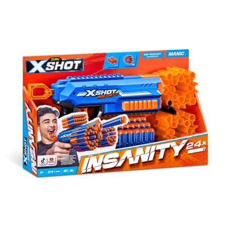 X-SHOT rotaļu pistole "Manic Insanity", 1. sērija, 36603 36603