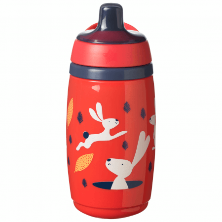 TOMMEE TIPPEE pudelīte INSULATED SPORTEE, 12m+, 266ml, red, 447821 447821