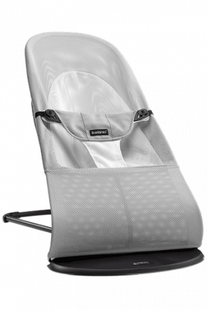BABYBJÖRN šūpuļkrēsls Balance Soft Mesh, silver/white, 005129A 005129A