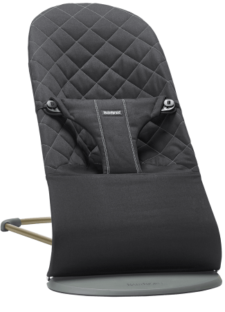 BABYBJÖRN šūpuļkrēsls BLISS Cotton Classic Quilt, black + rotaļlieta, 606030 