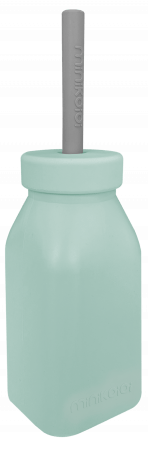 MINIKOIOI pudelīte ar salmiņu, 6m+, 200 ml, River Green / Powder Grey, 101240005 101240005