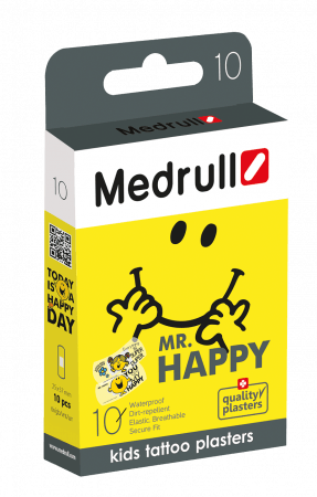 MEDRULL plāksteri "Mr.Happy", 10 gab. (bērnu), 150075 150075