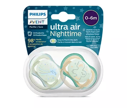 PHILIPS AVENT māneklītis Ultra Air Night, NEUTRAL 0-6 m, 2gab, SCF376/18 