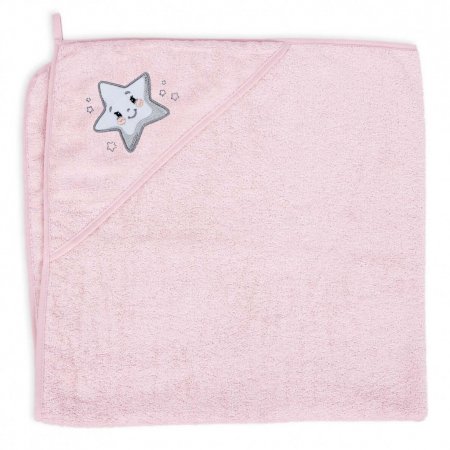 CEBA BABY dvielis ar kapuci, Star Pink, 100x100, Ceba Baby, W-815-302-631 W-815-302-631