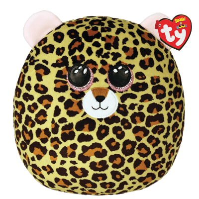 TY Squishy Beanies saspiežamais leopards LIVVIE, 35cm, TY39221 TY39221