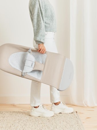 BABYBJÖRN šūpuļkrēsls BALANCE Soft Woven/Jersey, beige/grey, 005383 