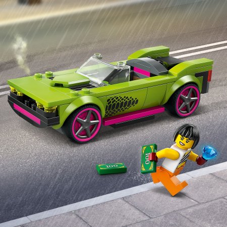 60415 LEGO® City Policijas Auto Un Jaudīgā Auto Pakaļdzīšanās 