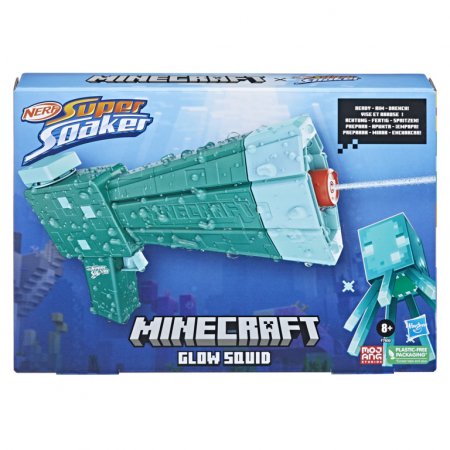 NERF SUPER SOAKER ūdenspistole Minecraft Glow Squid, F76005L0 F76005L0