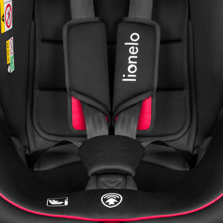 LIONELO autokrēsls BASTIAAN I-SIZE black red 40-140cm 