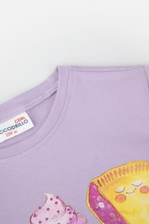 COCCODRILLO t-krekls ar īsam piedurknēm EVERYDAY GIRL A, violeti, WC4143217VGA-016- 