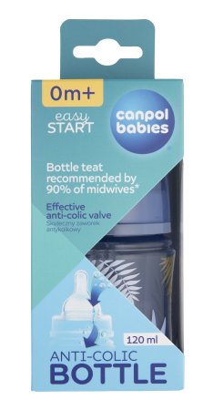 CANPOL BABIES EasyStart pretkoliku pudelīte, 120ml, GOLD, 35/239_blu 