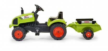 FALK Claas Traktors ar piekabi ar ekskavatoru un atveramu motora pārsegu, 2041C 2041C