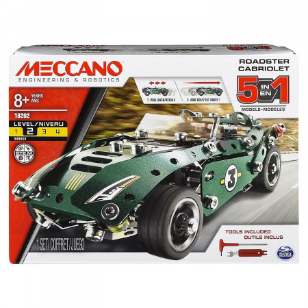 MECCANO MULTI 5 saliekams modelis, Roadster Cabriolet, 6040176 6040176