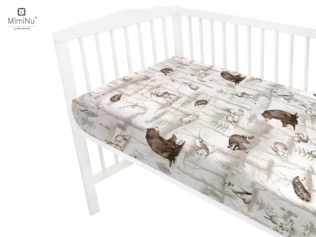 MIMINU palags bērnu gultiņai - Woodland, 60x120 cm 5907501432789